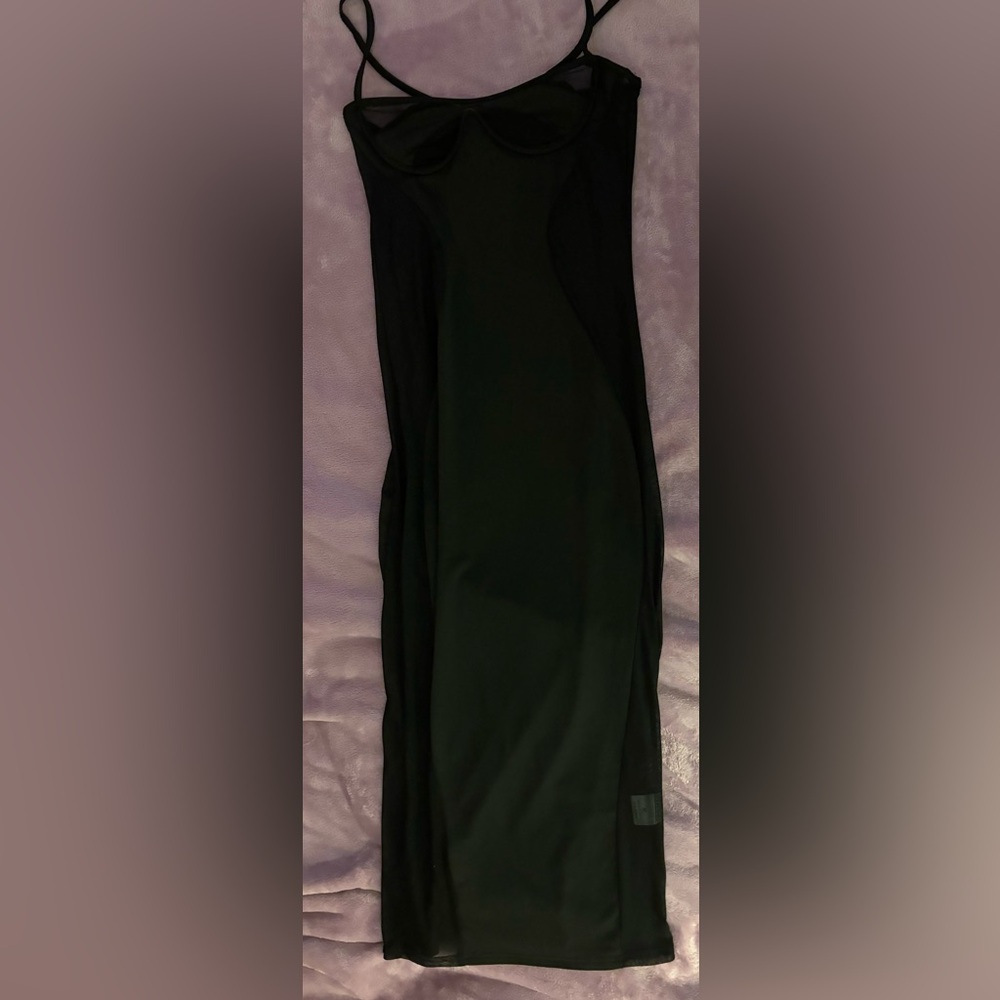 Cut out sexy black dress